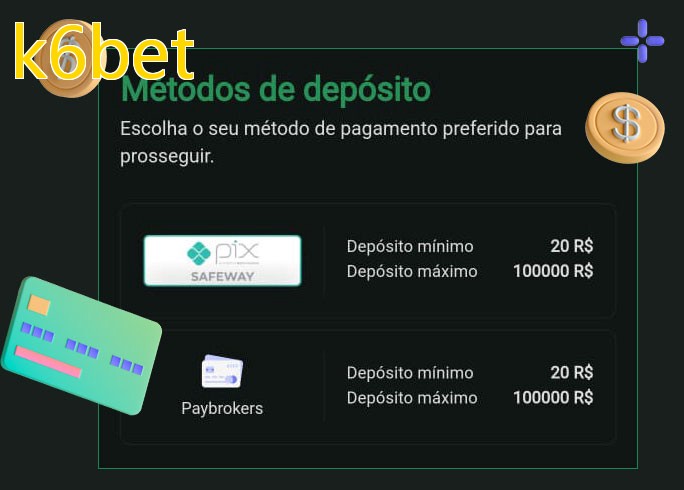 O cassino k6betbet oferece uma grande variedade de métodos de pagamento